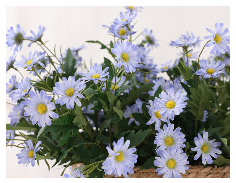 35cm Künstlicher Gänseblümchen-Strauch-Bukett – UV-beständige Künstliche Marguerite Blumen – Künstliche Blumen für Vorplatz, Garten, Terrasse, Pflanztopf und Heimdekoration