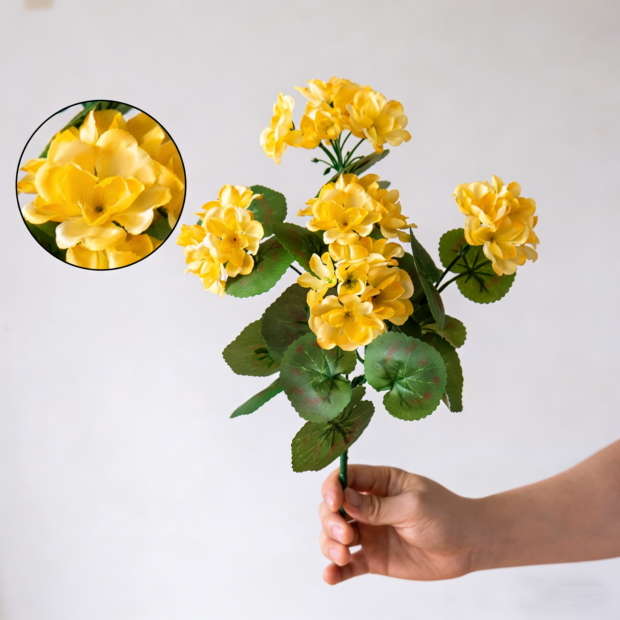 Künstliche Geranien 6 Stück – UV-beständige Kunstblumen für Außenbereich, täuschend echte Seidenblüten für Balkonkästen & Pflanzkübel