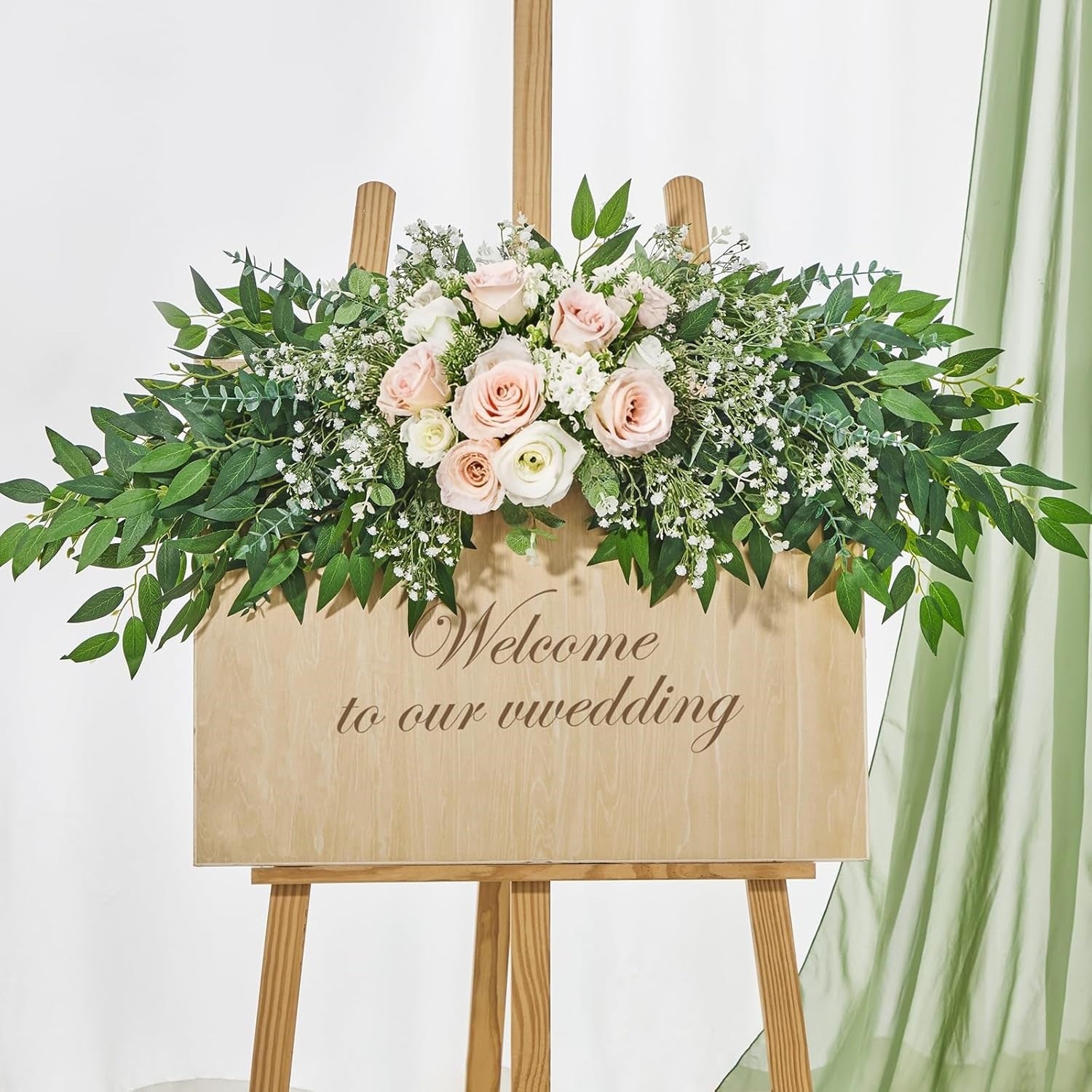 Künstliche Pflanzen Grüne Blätter Deko für Hochzeits- und Heimdekoration