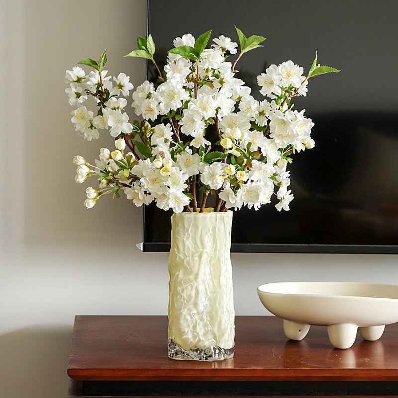 49cm Künstliche Kirschblüten Zweige Täuschend Echte Seidenblumen für Frühlingsdekoration, Wohnzimmer & Hochzeit