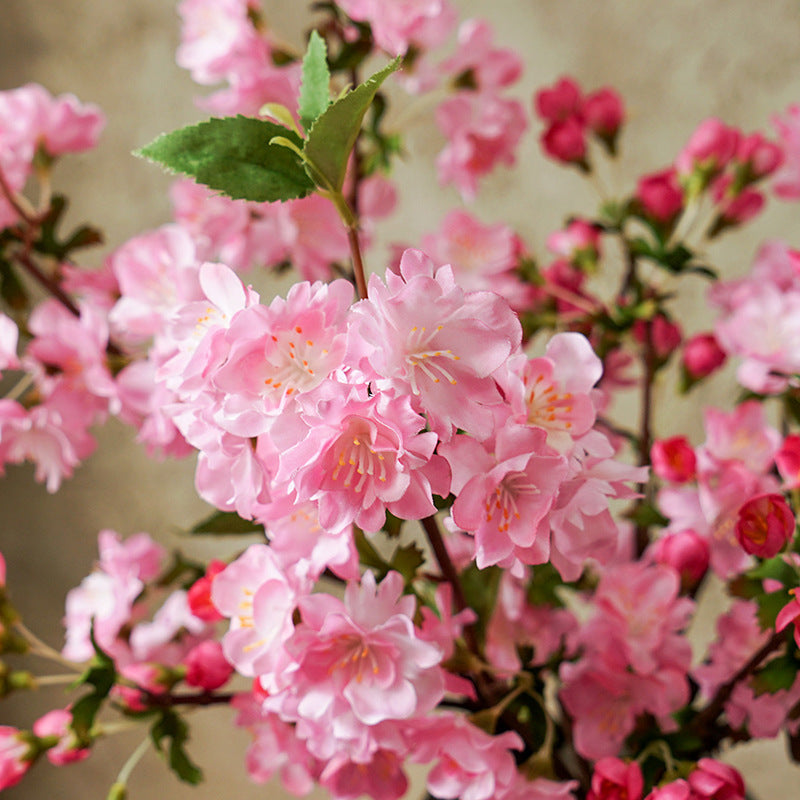 49cm Künstliche Kirschblüten Zweige Täuschend Echte Seidenblumen für Frühlingsdekoration, Wohnzimmer & Hochzeit