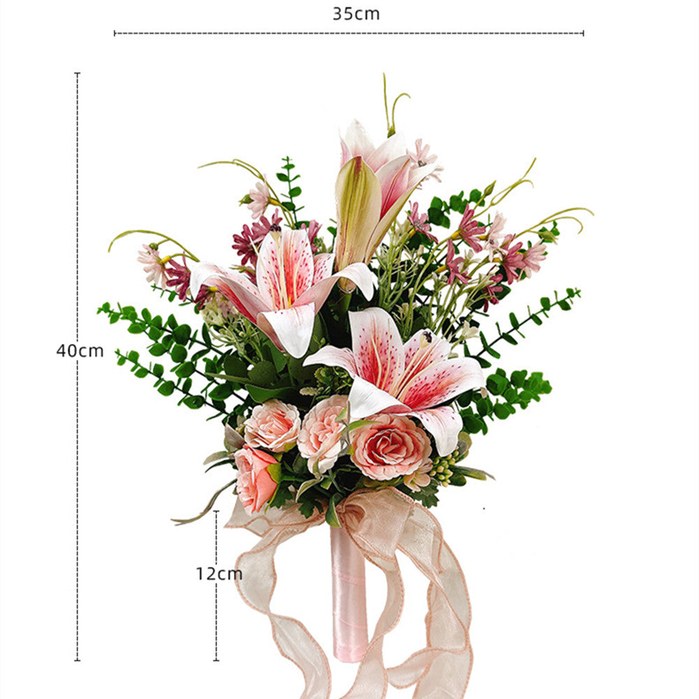 Künstliche Lilien-Brautstrauß