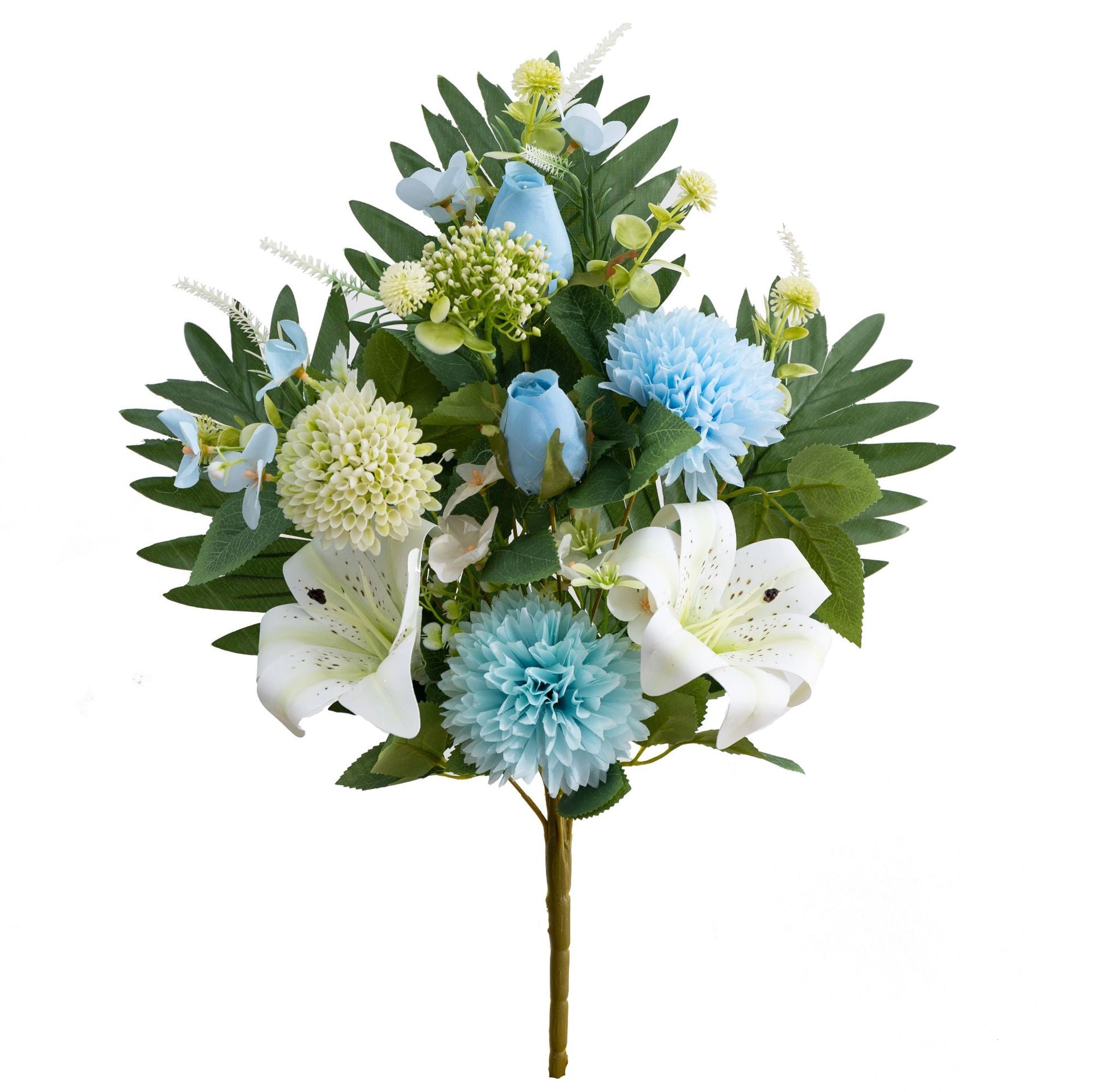 58 cm Künstliche Lilien-Chrysanthemenstrauchblumen zur Allerseelen- und Halloween-Dekoration
