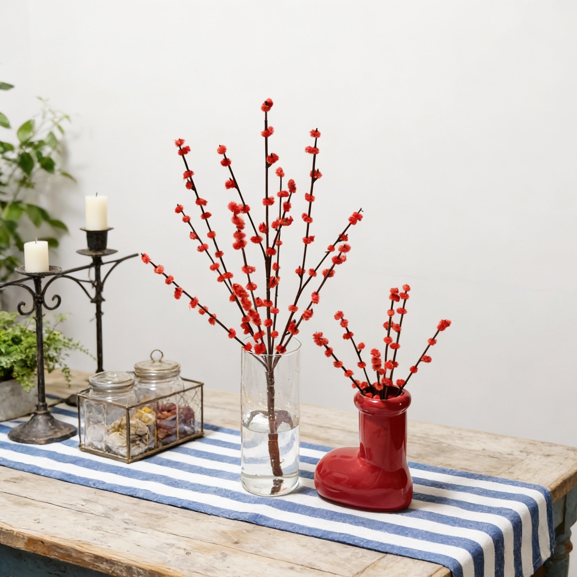 Künstliche Rote Weidenzweige für Festivals, Heimdekorationen und Hochzeiten