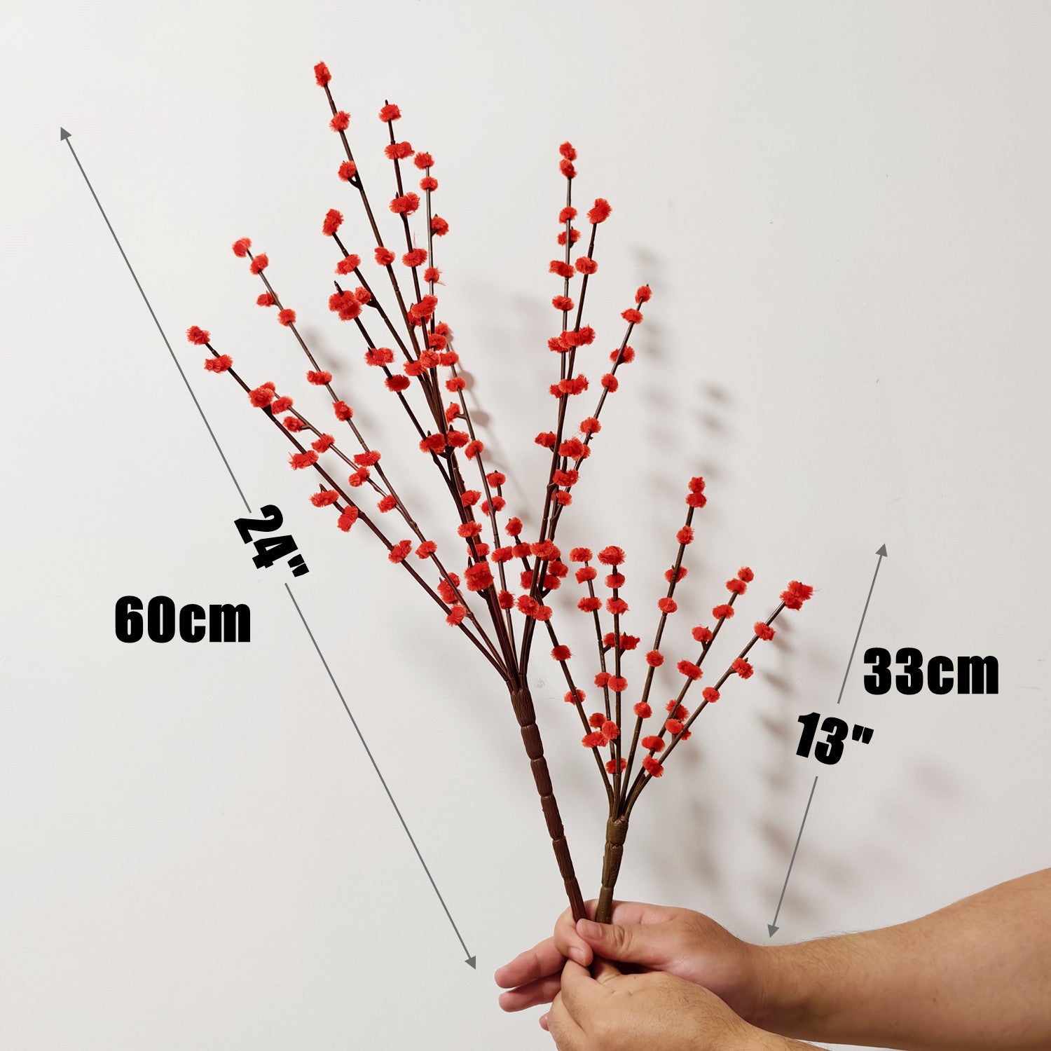 Künstliche Rote Weidenzweige für Festivals, Heimdekorationen und Hochzeiten