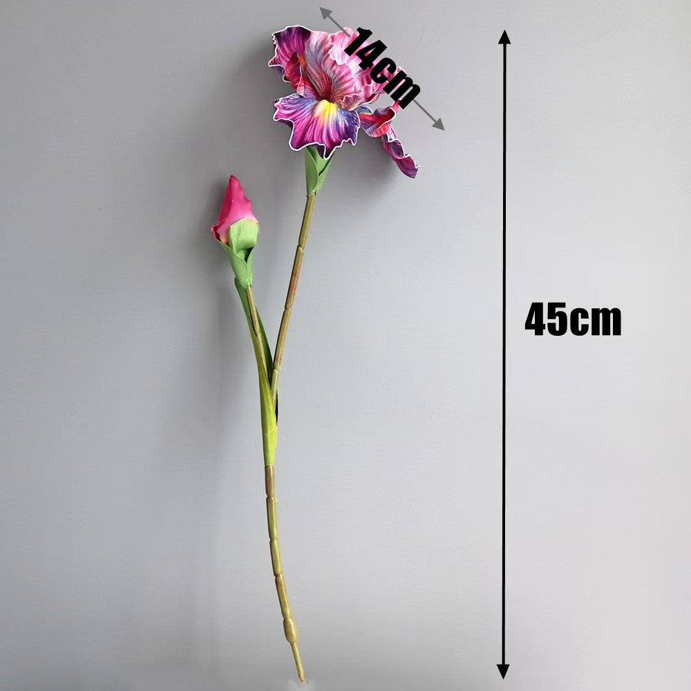 45 cm Künstliche Schwertlilien künstliche Iris – Ölmalerei-Schwertlilien und deutsche vintage Schwertlilien