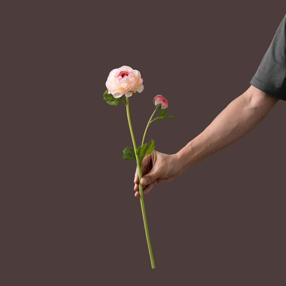 50 cm Künstliche Seidenblumen mit Hahnenfußstängeln zur Hochzeits- und Heimdekoration