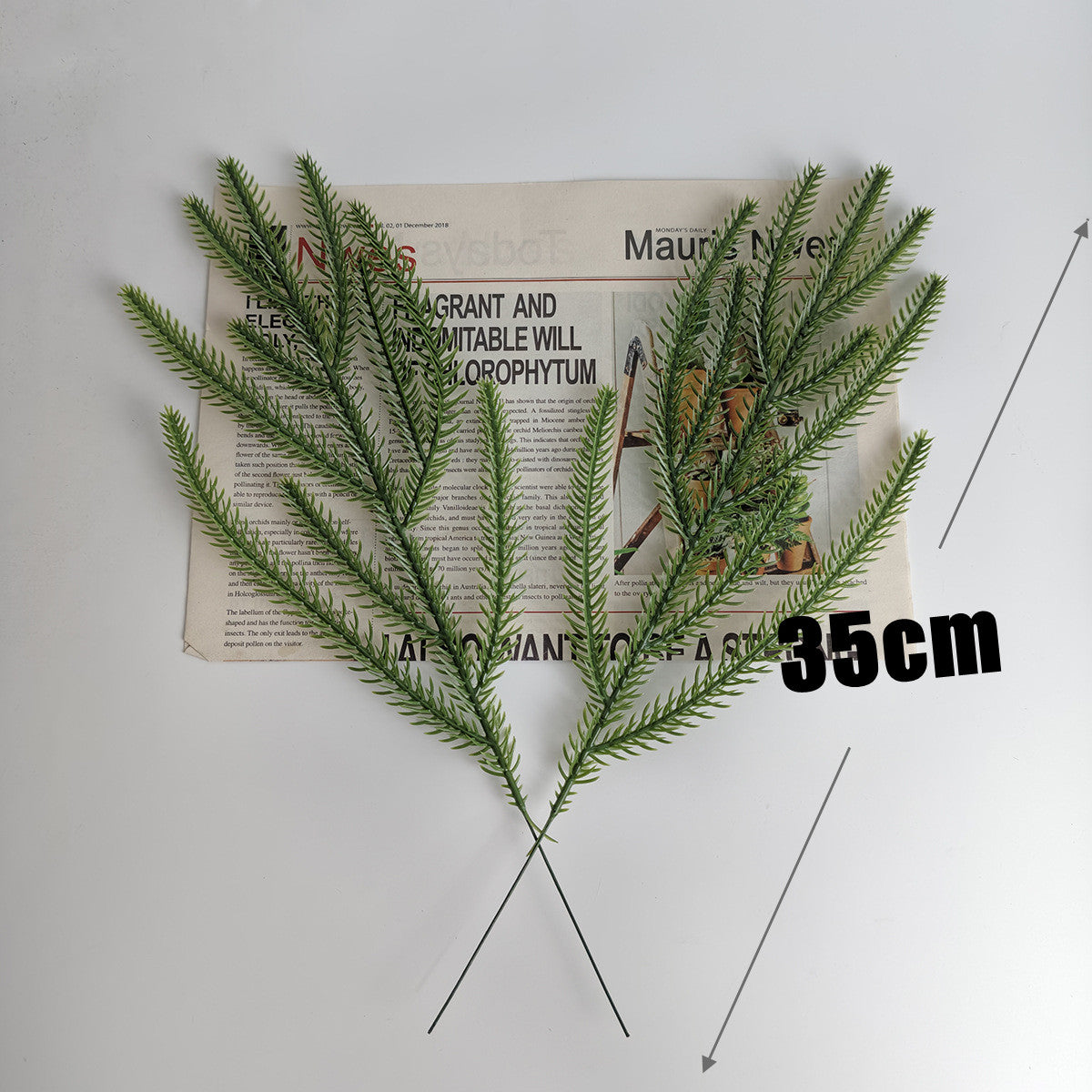 35 cm Künstliche Weihnachts-Tannennadeln aus Weichgummi mit weicher Textur – für Weihnachts- und Winterdekoration