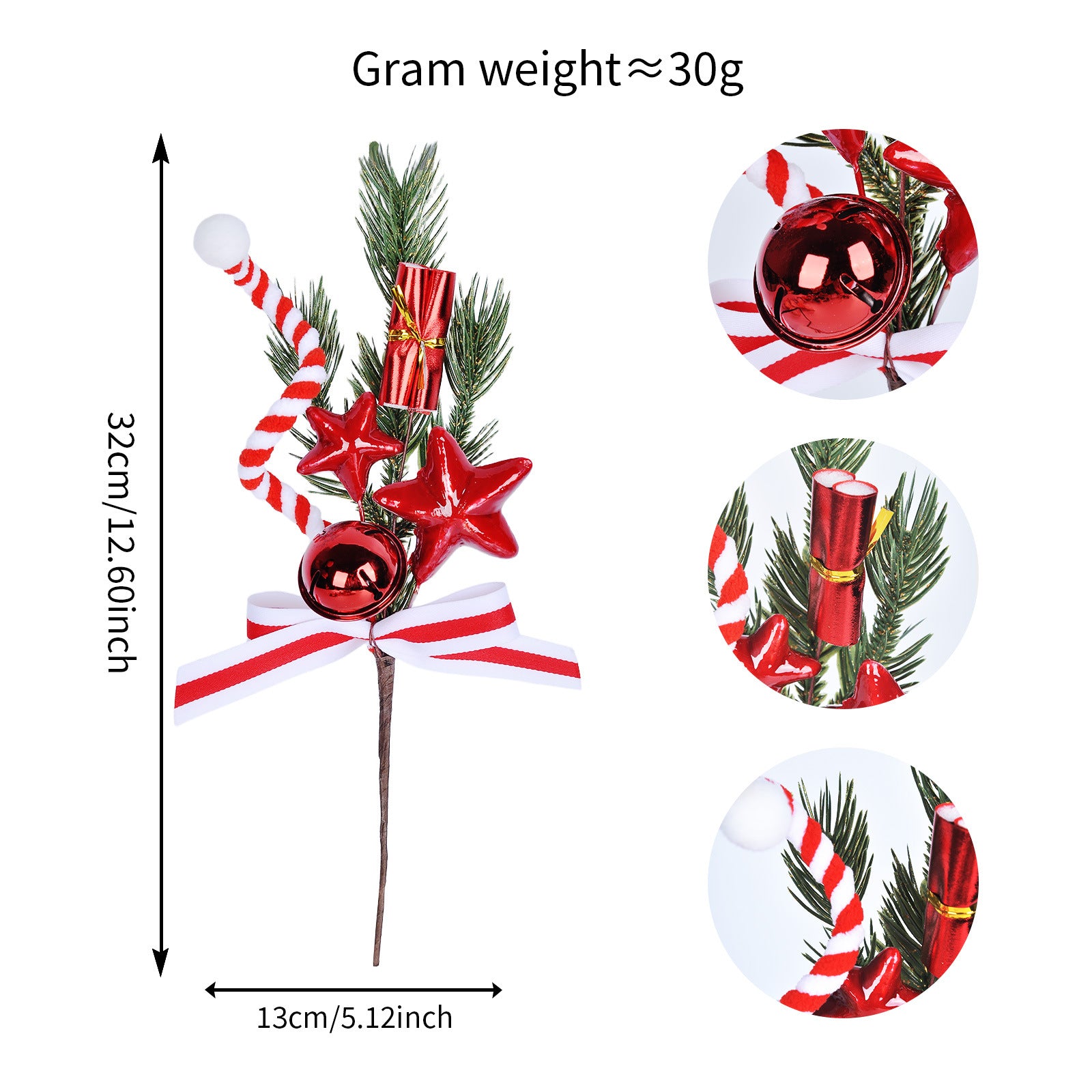 23 Modelle Künstliche Weihnachts-Kiefernnüsse & Beerensteckzweige – Rote & Weiße Beeren, Kiefernnüsse für Weihnachtsbaum, Kränze & Festliche Deko