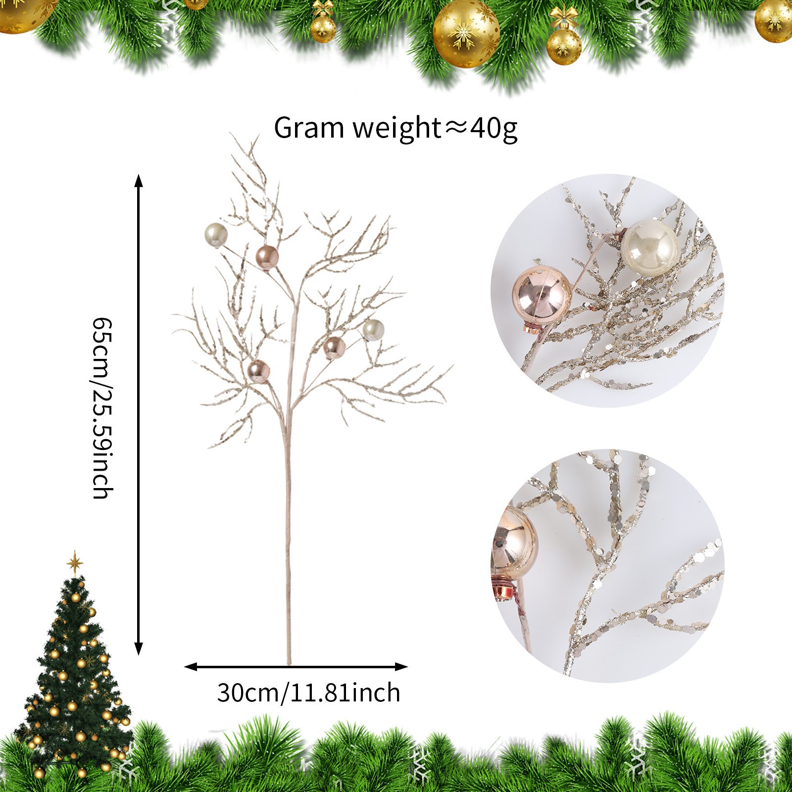 23 Modelle Künstliche Weihnachts-Kiefernnüsse & Beerensteckzweige – Rote & Weiße Beeren, Kiefernnüsse für Weihnachtsbaum, Kränze & Festliche Deko