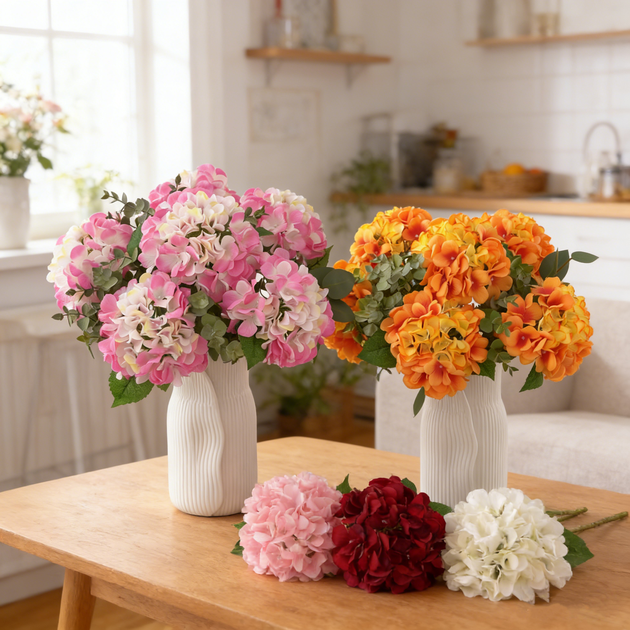 41 cm Künstlicher Hortensienzweig  – Kunstblume Dekoration im Angebot