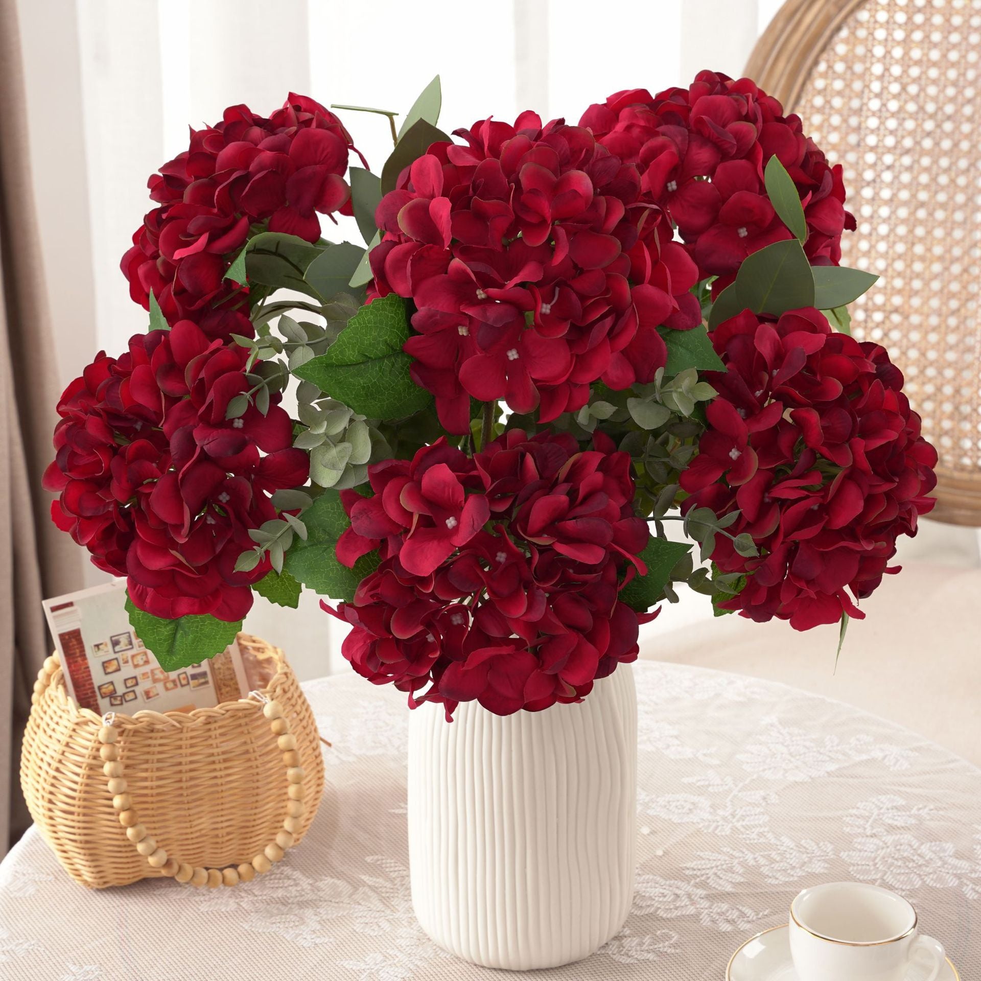 41 cm Künstlicher Hortensienzweig  – Kunstblume Dekoration im Angebot