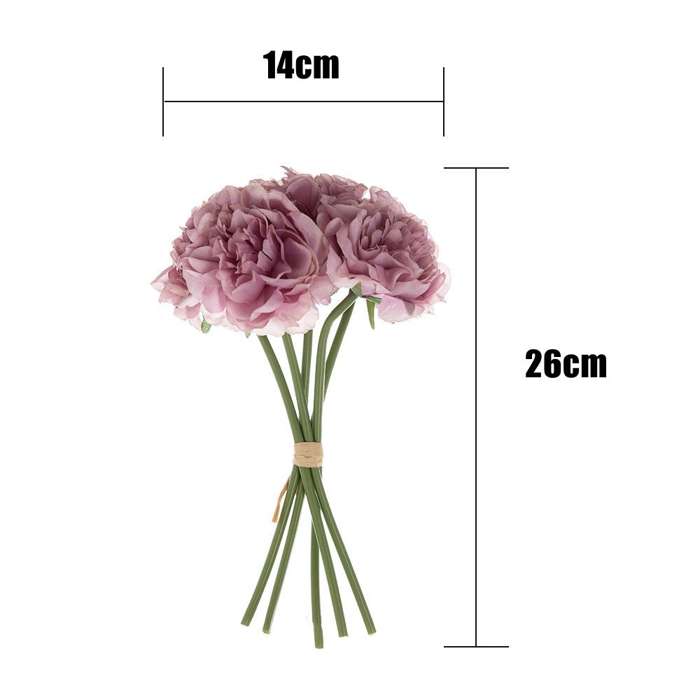 26cm Künstlicher Pfingstrosenstrauß für Hochzeiten, DIY-Hochzeitsdekoration