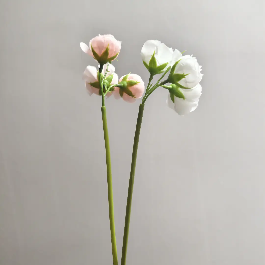 Restposten 28 cm Künstlicher Pfingstrosenzweig mit kleinen Knospen