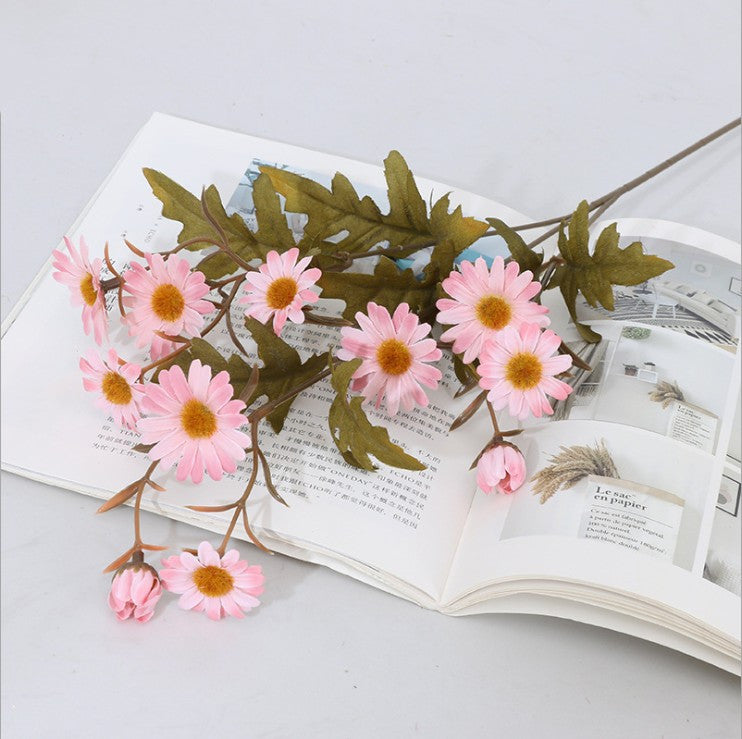 6 Bündel 56cm Herbst- und Winterfarben Gänseblümchen Kunstblumen Künstliche Marguerite Blumen wie Echt