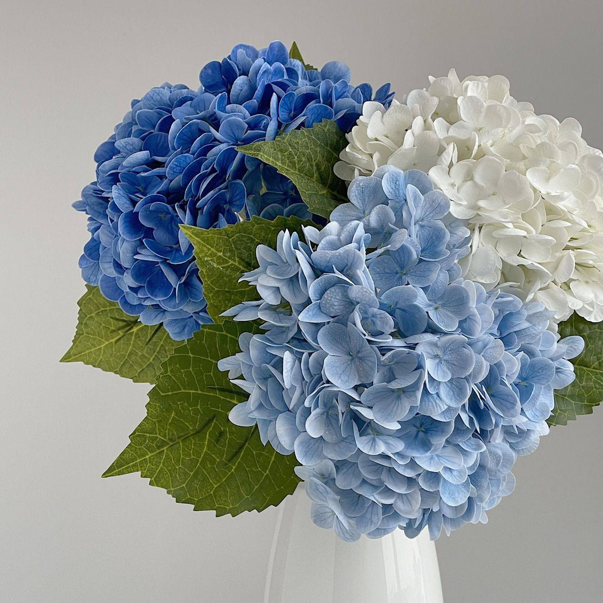 Künstliche Hortensie, 176 Blüten, 51 cm, Seidenstoff, für Hochzeit, Hotel, Dekoration