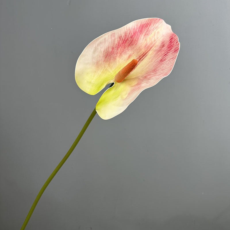 Künstliche Anthurie, einzelner Stiel mit 1 Blüte, 72 cm hoch, für Hochzeiten und Innenraumdekoration