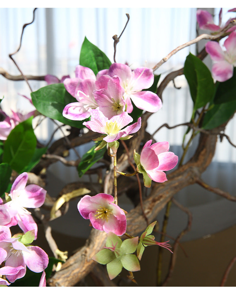 Künstliche Jasminblüte, 80 cm, Seide, 9 Blüten, Single Stem für Hochzeit, Shop-Deko, Innenraum, Bürodekoration, Großhandel