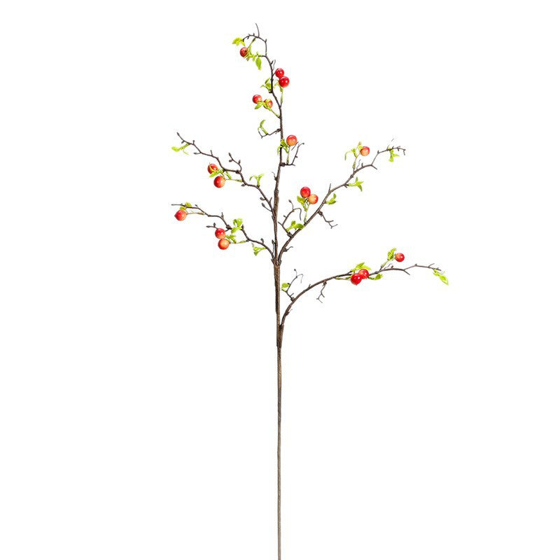 Künstlicher Beerenzweig mit 17 Früchten, 100 cm, für Dekoration, Hochzeit und Gewerbe