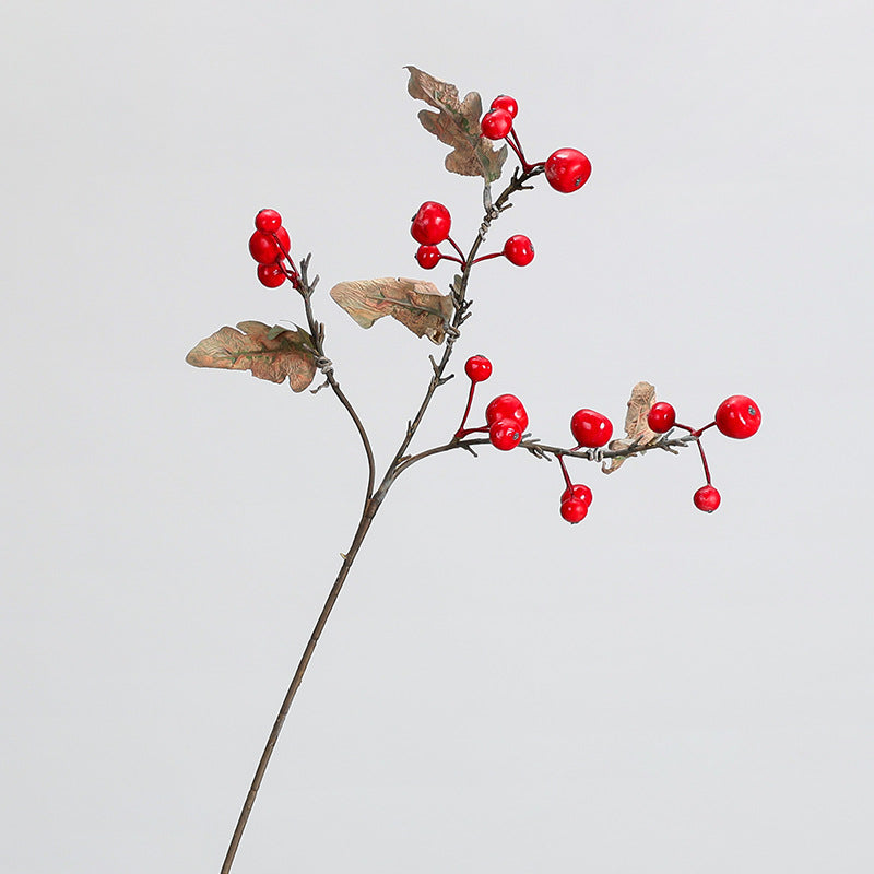 Künstlicher Glücksfrucht-Busch mit 18 Blüten, 49 cm, retro Stil, für Innenräume