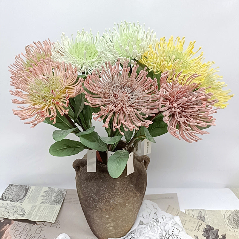 Künstliche Chrysantheme, Einzelstiel, 58 cm, PE/PVC, für Innendekoration, Hotel und Gewerbe