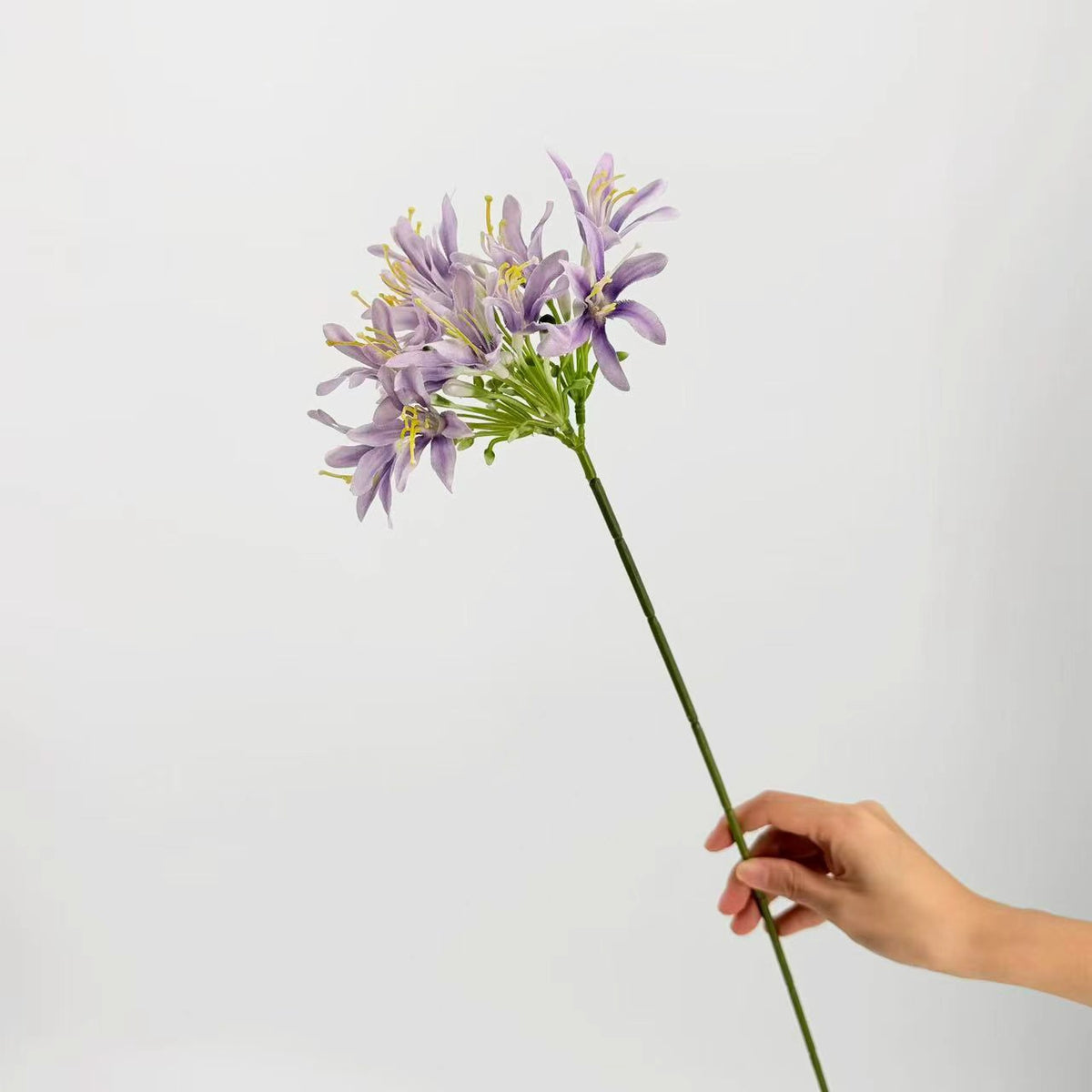 Künstliche Agapanthus-Blume, einzelner Stiel, 60 cm, moderne Innendekoration für Hochzeiten und Zuhause