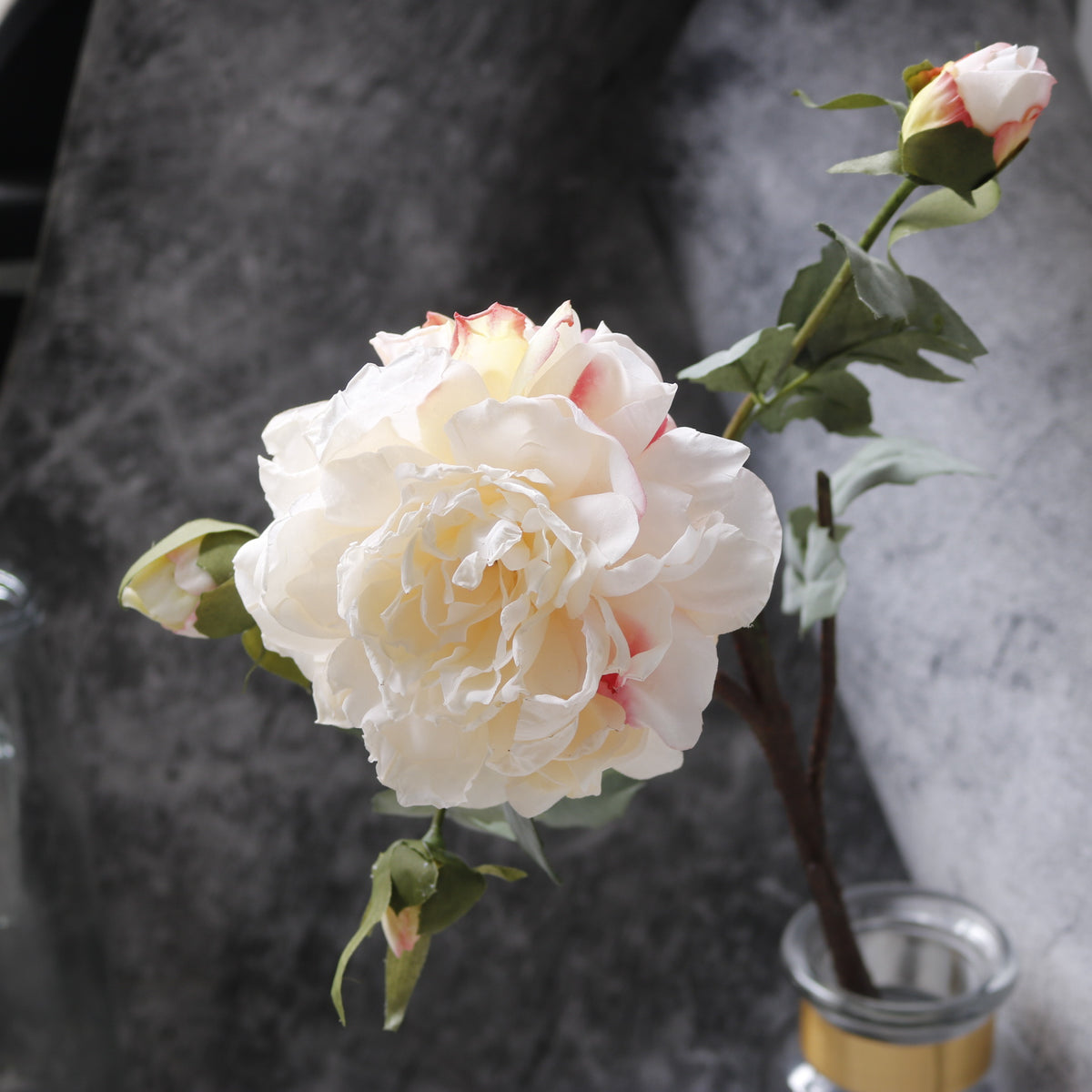 Hochwertige künstliche Pfingstrosen aus Seide, 62 cm, 4 Blüten, für Hochzeiten, Hausdekoration und Gewerbe