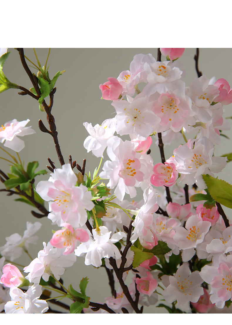 Künstliche Seidenblüte Kirschblüte Linglong – 92 cm, 25 Blüten, modern, für Hochzeit, Dekoration, Shop, Büro, Zuhause – Biegsamer Stiel, ohne Vase