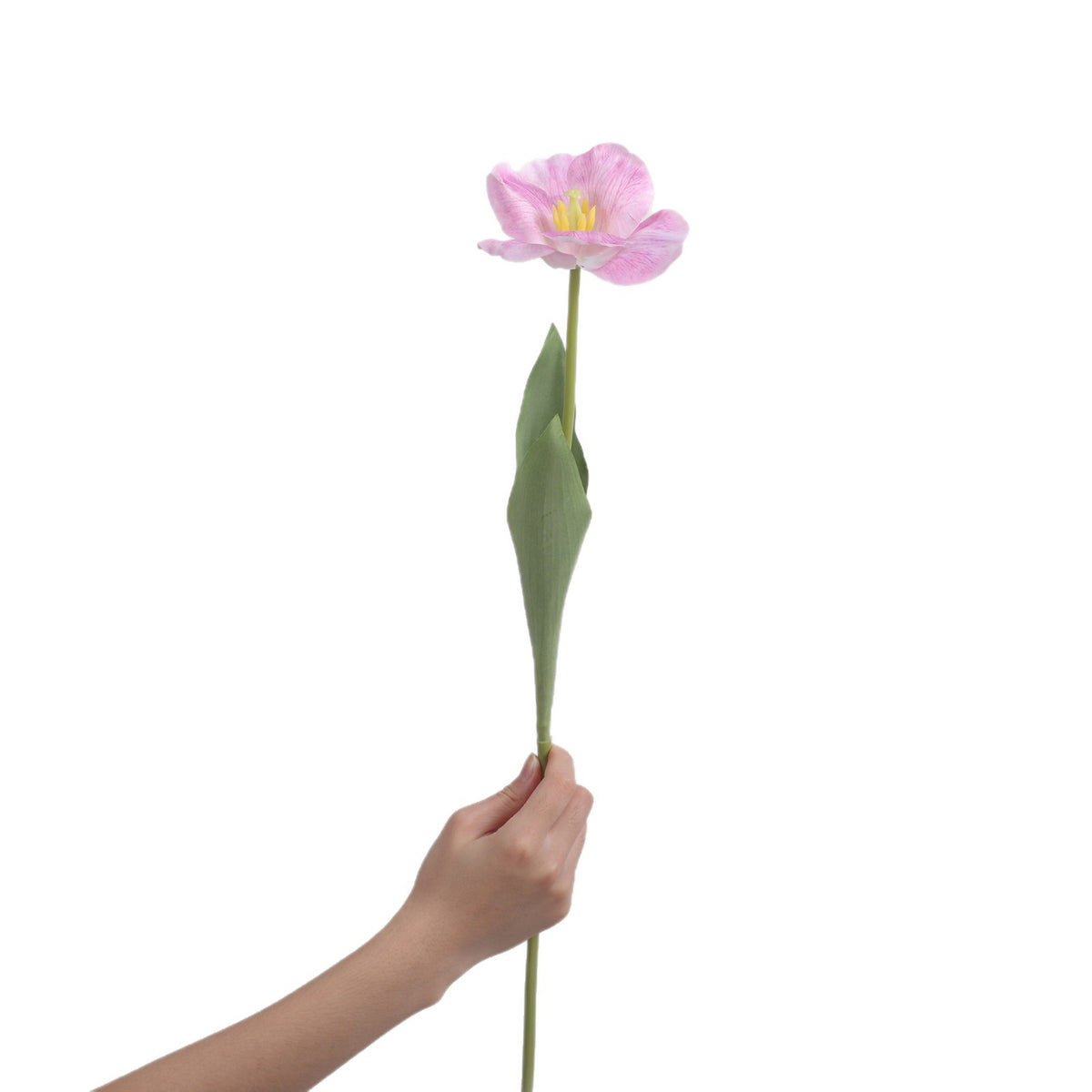 Künstliche Tulpe aus PU, einzelner Stiel mit 1 Blüte, 65 cm hoch, 10 cm Blütendurchmesser, für Hochzeiten und Wohnaccessoires