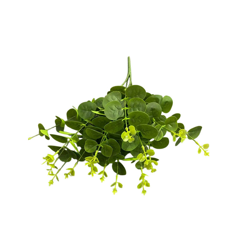 Künstliche Geldblatt-Pflanze (Pilea) im Bund, 1 Büschel mit Rundblättern, Kunststoff, für Vase, Hochzeit und Wohndeko