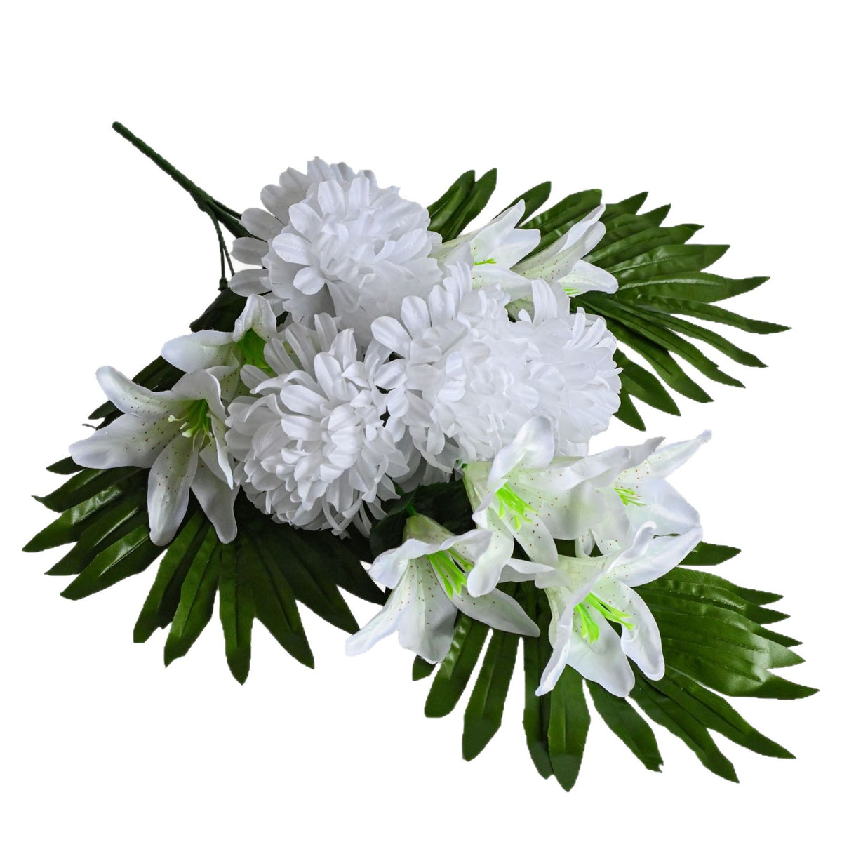 Künstlicher Blumenstrauß mit 12 Lilienblüten, 56 cm hoch, für Außendekoration und kommerzielle Räume