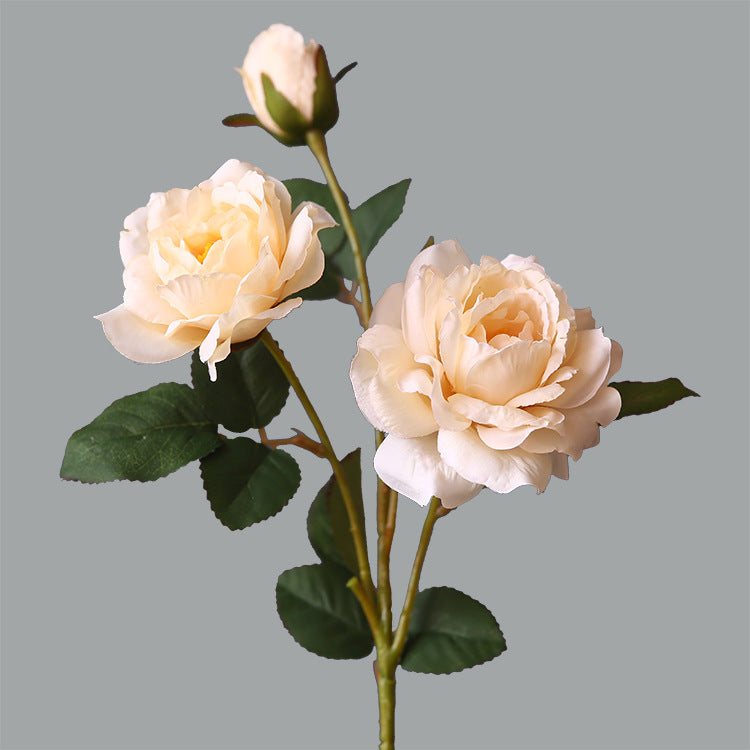 Künstliche Pfingstrose Seidenblume, 53 cm, 3 Blüten, retro ländlich, für Hochzeit Dekoration Shop Fensterbank