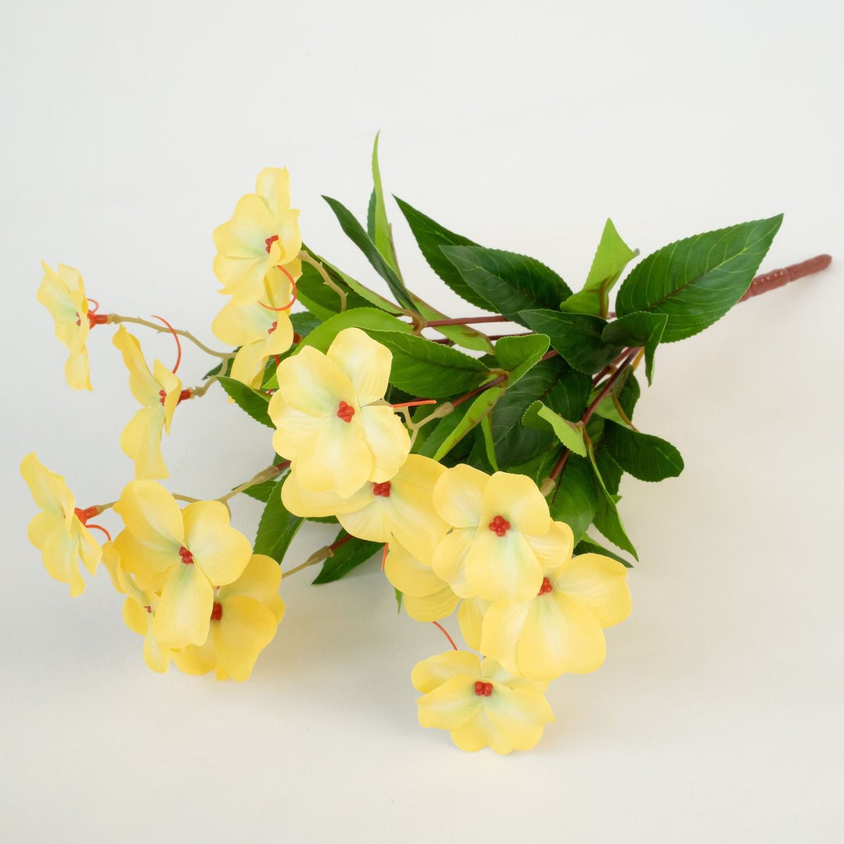Künstliche Balsamine Blumenstrauß, 40 cm, 14 Blüten, UV-beständig, Innen- und Außenbereich