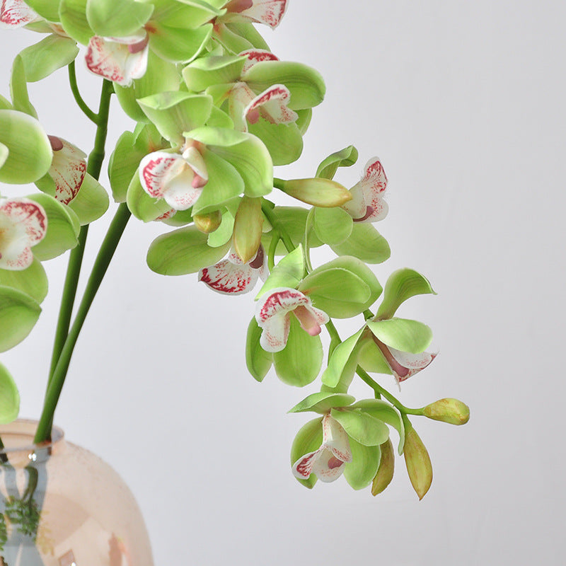 Künstliche Phalaenopsis Orchidee, einzelner Stiel mit 8 Blüten, 69 cm Höhe, für Wohn- und Geschäftsdekoration