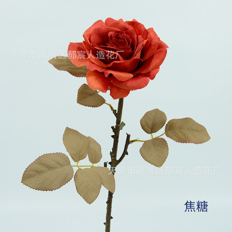 Künstliche Rosen, Seidenblumen Bouquet mit 3 Stielen, 49 cm, für Hochzeit, Dekoration, Büro