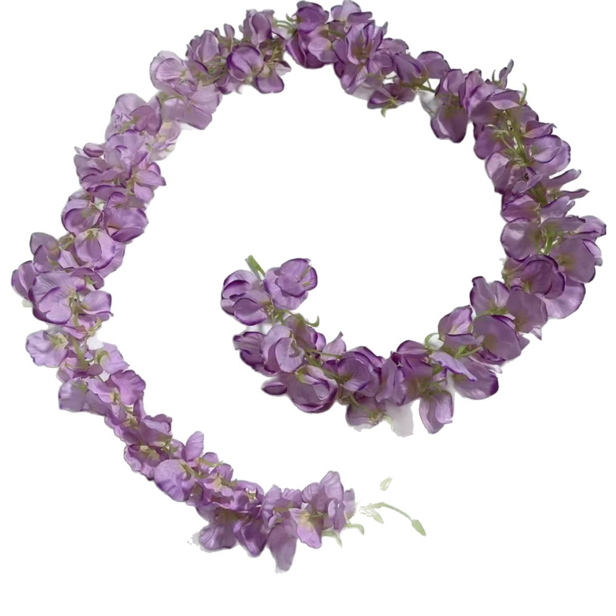 Künstliche Glyzinien-Girlande, 150 cm, Seidenstoff, 168 Blüten, für Hochzeit, Outdoor und Innenraum