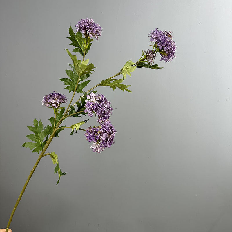 85 cm hochwertige Kunststoff-Hortensienbusch mit 6 Blüten, Schneeballhortensie, Deko für Hochzeit, Wohnung, Büro