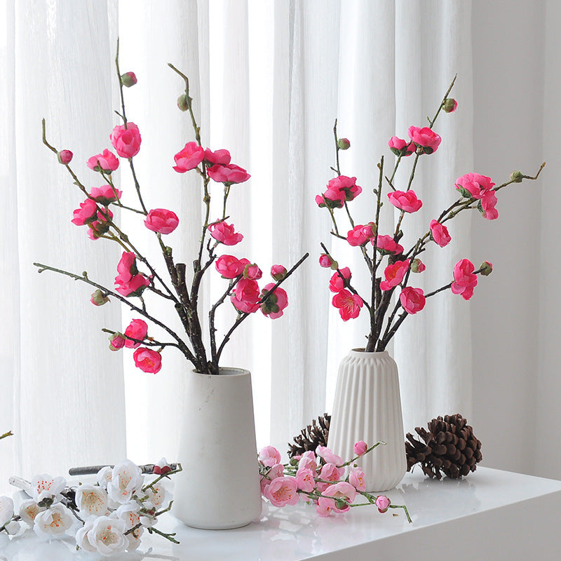 Künstliche Chimonanthus-Pracht (Wintersüß) Blüten, einzelner Stiel mit 26 Blüten, 48 cm, Seidenstoff, für Hochzeiten und Innendekoration