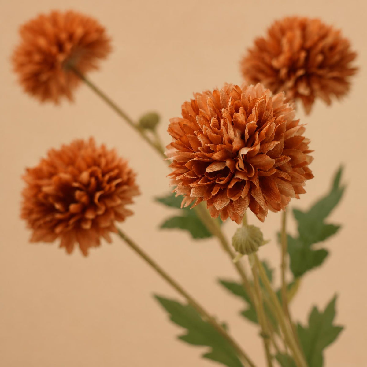 Künstliche Löwenzahn- und Chrysanthemen-Blumenstrauß, 55 cm hoch, 4 Blüten, Seidenstoff