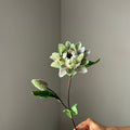 Kunstblume Distel & Ananasblüte, Einzelstiel mit 2 Blüten, 67 cm hoch, Kunststoff, für Hochzeit, Dekoration, Büro