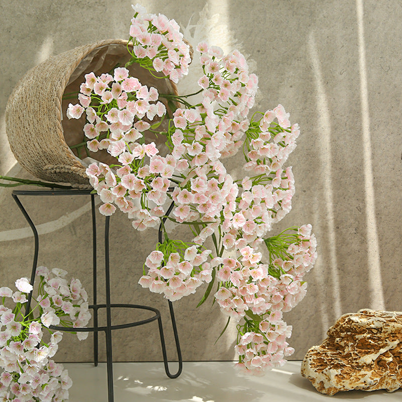 Künstliche Nelke, Single Stem mit 3 Blüten, 72 cm, Seidenstoff, modern, für Hochzeit, Dekoration, Innenraum