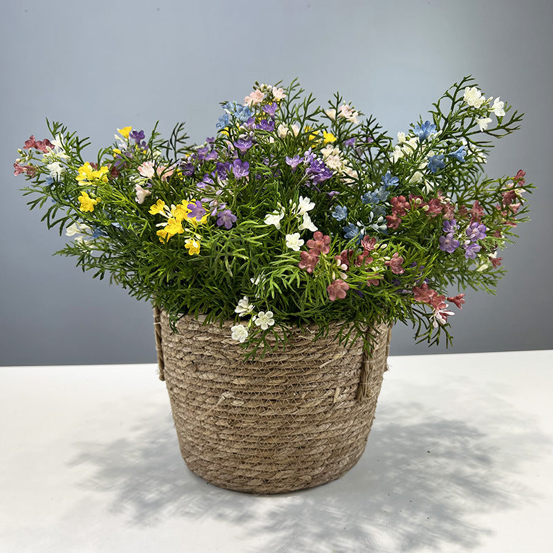 Künstlicher Chrysanthemen-Busch, Kunststoff, Gänseblümchen-Optik, Kamille-Stil, Dekoblumen für Hochzeit, Zuhause und Terrasse