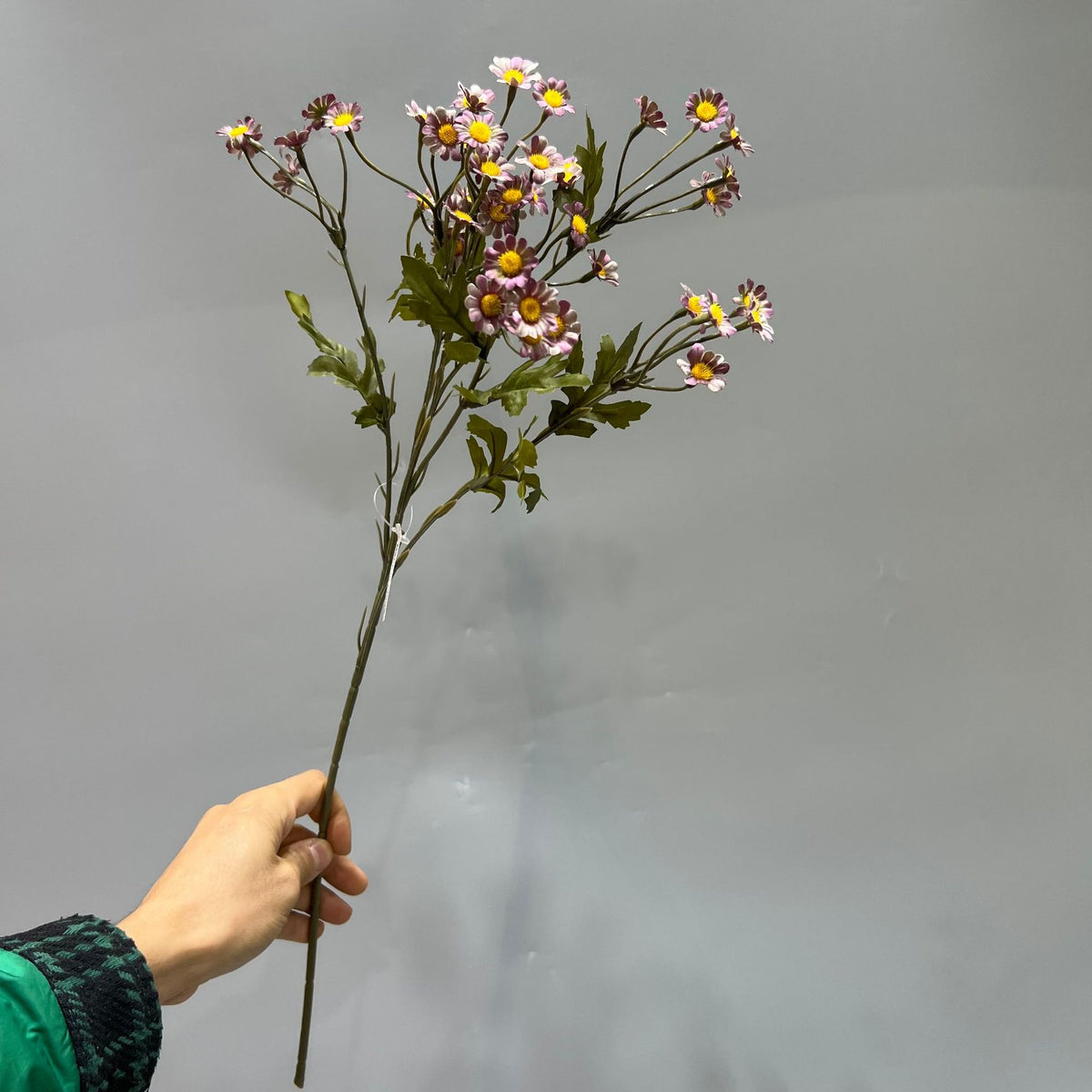 Künstliche Kamillenblüte, einzelner Stiel mit 50 Blüten, 58 cm hoch, aus Seidenstoff - für Hochzeiten, Büro und Innendekoration