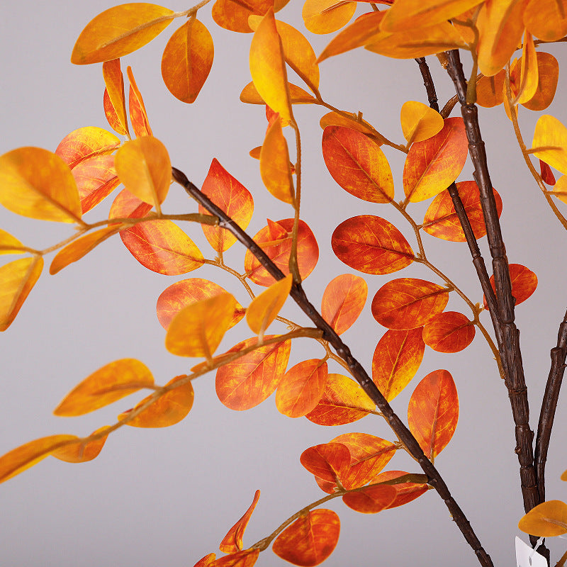 Künstlicher Herbstfarbener Dattelblatt-Zweig, 105 cm, 4 Verzweigungen, für Floristik & Innenraumgestaltung