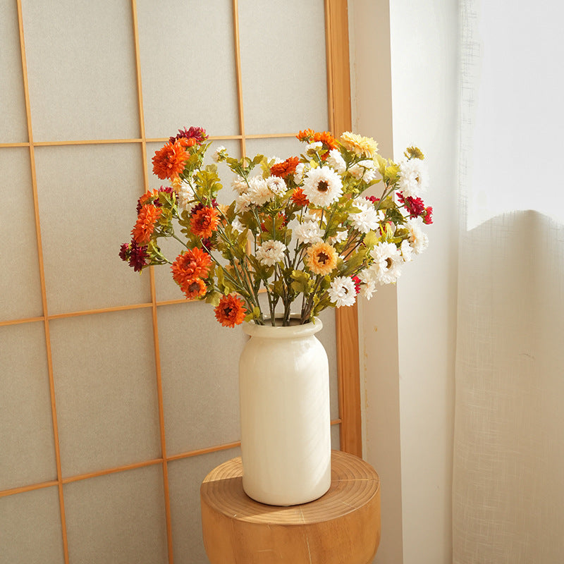 54 cm künstliche Gänseblümchen Busch mit 8 Blüten, Seide, modernes Design, für Zuhause, Innendekoration