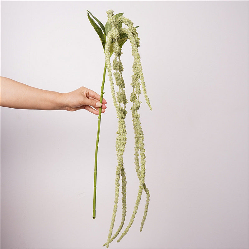 125 cm lange Amaranth-Girlande aus Schaumstoff, realistisch, für Hochzeiten, Innen- und Außendekoration, ohne Vase