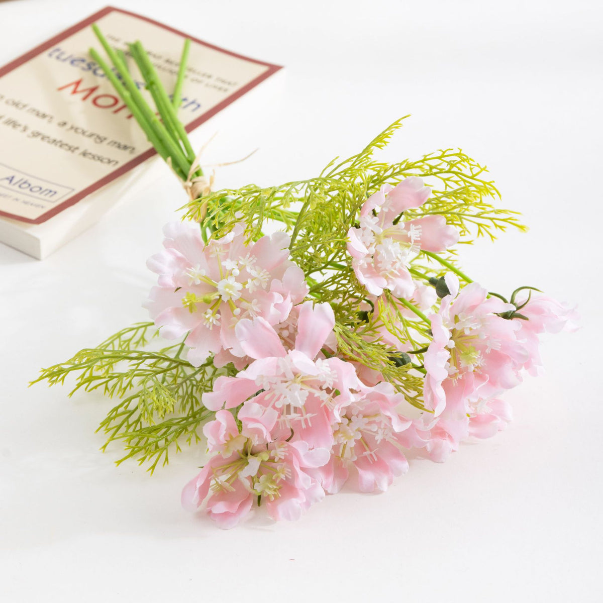 Künstliche Blumenstrauß mit 10 Kosmos-Blüten, 37 cm, Seidenstoff, für Hochzeiten, Hausdekoration und Fotografie