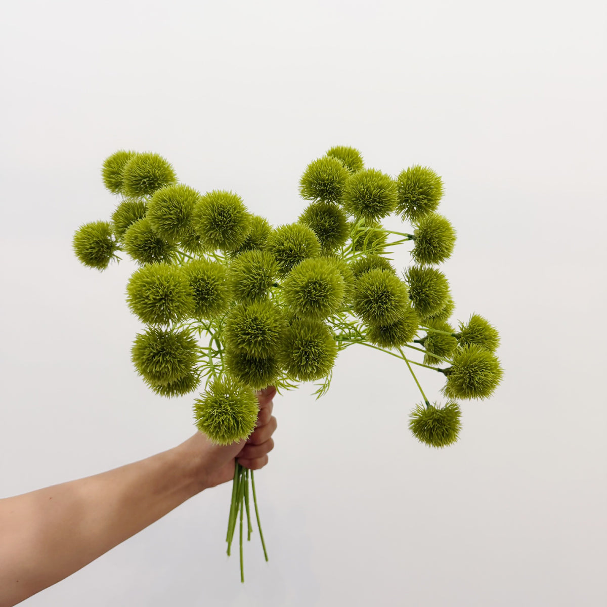 Kunstblume Grüne Nelke Büschel mit 5 Blütenköpfen, 50 cm, PU, ohne Vase, für Hochzeit, Hotel und Gewerbe