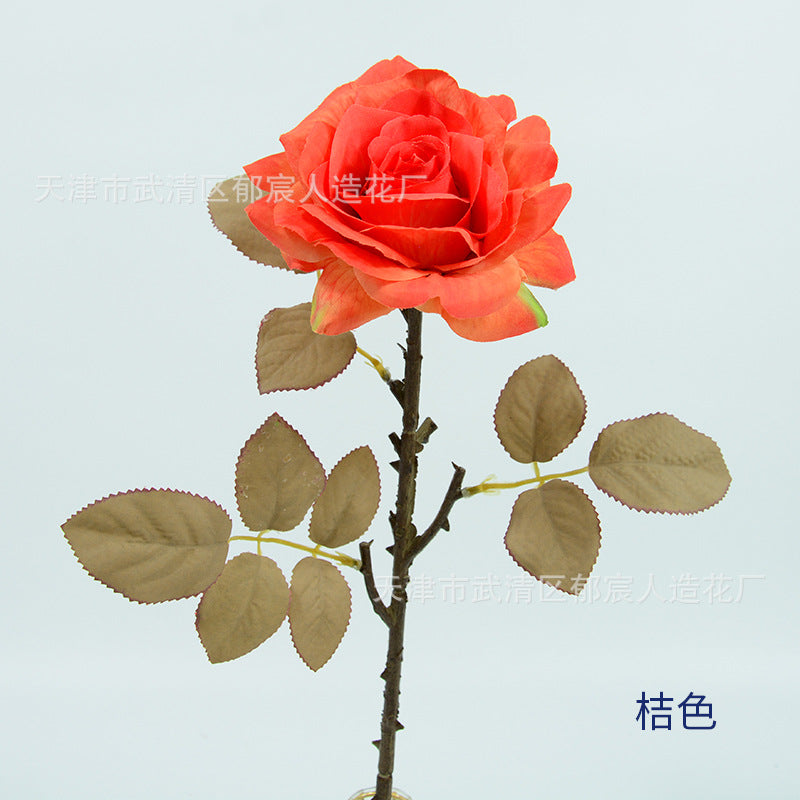 Künstliche Rosen, Seidenblumen Bouquet mit 3 Stielen, 49 cm, für Hochzeit, Dekoration, Büro
