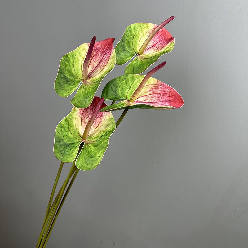 Künstliche Anthurie, einzelner Stiel mit 1 Blüte, 72 cm hoch, für Hochzeiten und Innenraumdekoration